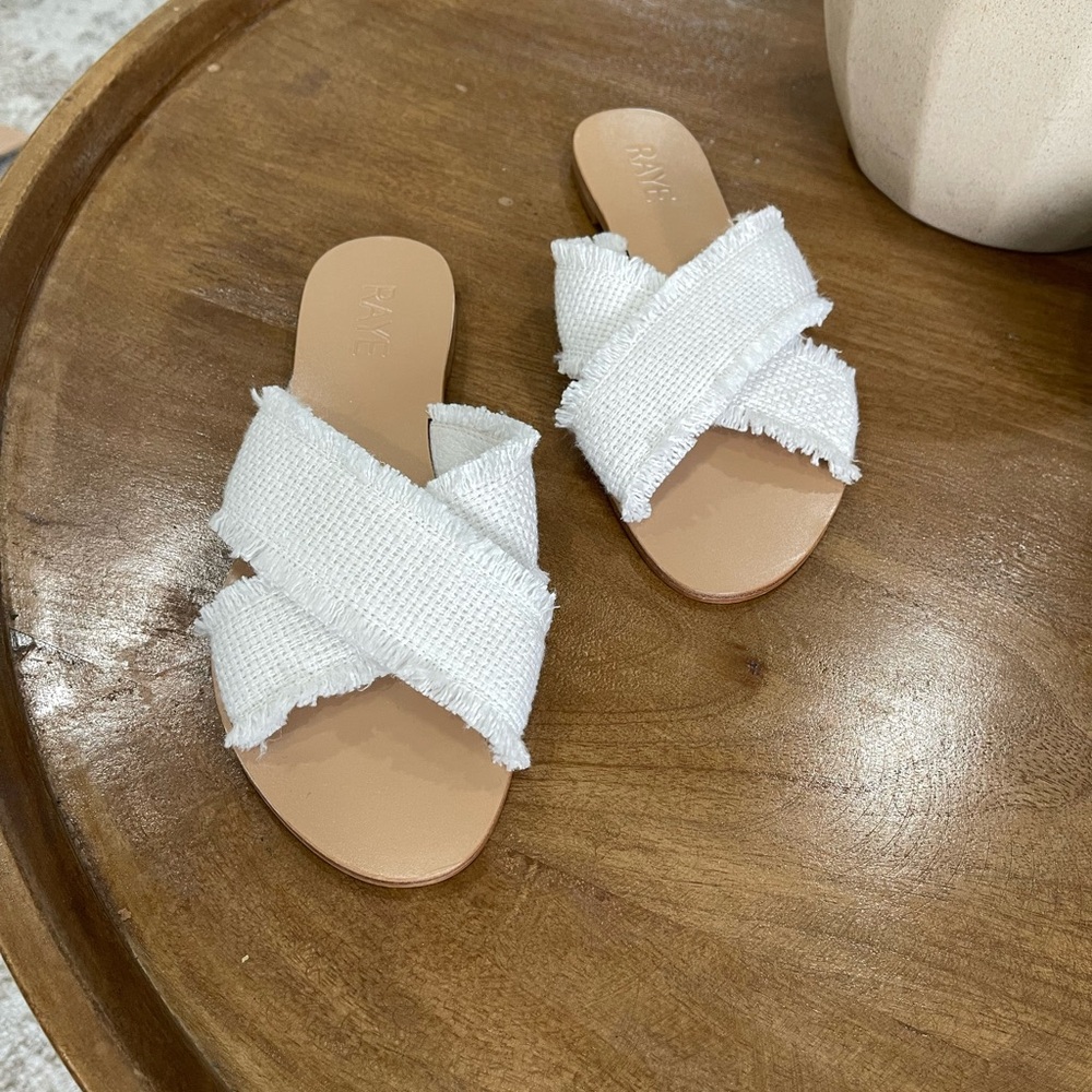 RAYE Couer Sandal in White.